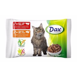 Dax Cat su jautiena & paukštiena , maišelis 100 g (4 pak.) Dax Cat su jautiena & paukštiena , maišelis 100 g (4 pak.)