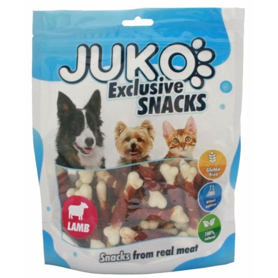 JUKO užkandžiai ėriena & balta kalcis kaulas 250 g