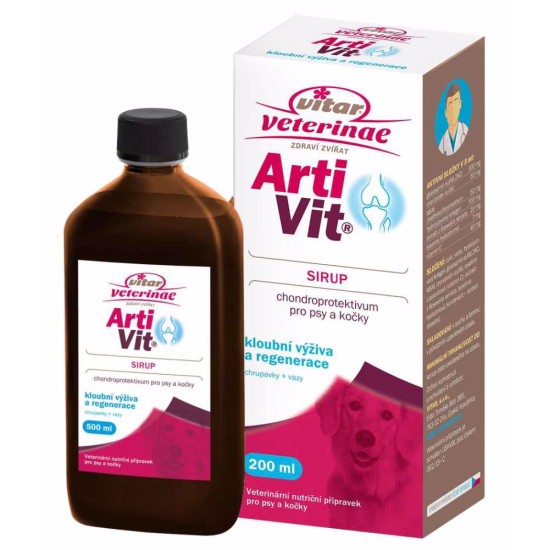 Sirupas Vitar veterinae Artivit sąnariams ir kaulams, 200 ml Sirupas Vitar veterinae Artivit sąnariams ir kaulams, 200 ml