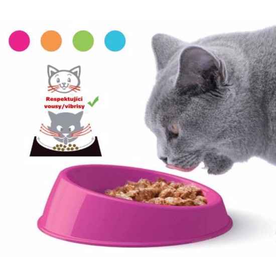 Dubenėlis plastikinis katinas Vibrissa 19 x 5 cm