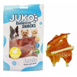 JUKO užkandžiai vištiena trūkčiojimas su kalciu minkštu kauliu 70 g JUKO užkandžiai vištiena trūkčiojimas su kalciu minkštu kauliu 70 g