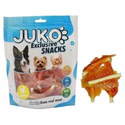 JUKO užkandžiai vištiena trūkčiojimas su kalciu minkštas 250 g JUKO užkandžiai vištiena trūkčiojimas su kalciu minkštas 250 g