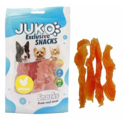 JUKO užkandžiai vištiena minkštas trūkčiojimas pagaminta rankomis 70 g JUKO užkandžiai vištiena minkštas trūkčiojimas pagaminta rankomis 70 g