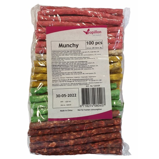 Skanėstai šunims Stick mix Munchy 12.5 cm,  mineraliniai pagaliukai, 100 vnt.