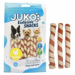 JUKO Užkandžiai Vištiena trūkčiojimas juostelė 70 g JUKO Užkandžiai Vištiena trūkčiojimas juostelė 70 g