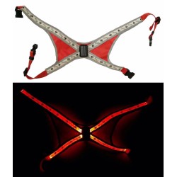 Šviečiantis LED petnešos S raudona Šviečiantis LED petnešos S raudona