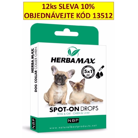 Herba Max Spot-on Dog & Cat atbaidantis lašai 5 x1 ml