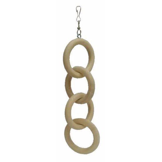 Žaislas paukštis - medinė grandinė 4 akytės