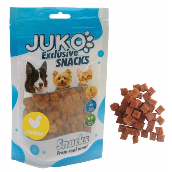 Skanėstai šunims JUKO Snacks Chicken with carrot and celery su vištiena ir daržovėmis, 70 g