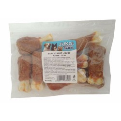 Kaulas iš buivolo odos su vištiena mėsa JUKO Užkandžiai 7,5 cm (10 vnt.) Kaulas iš buivolo odos su vištiena mėsa JUKO Užkandžiai 7,5 cm (10 vnt.)