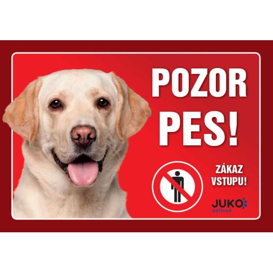 Ženklas plastikas LABRADOR geltonas