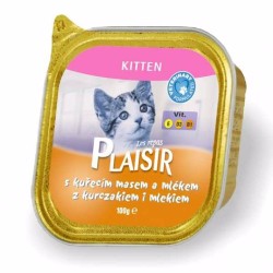 Plaisir cat jauniems kačiukams viščiukas konservas 100 g