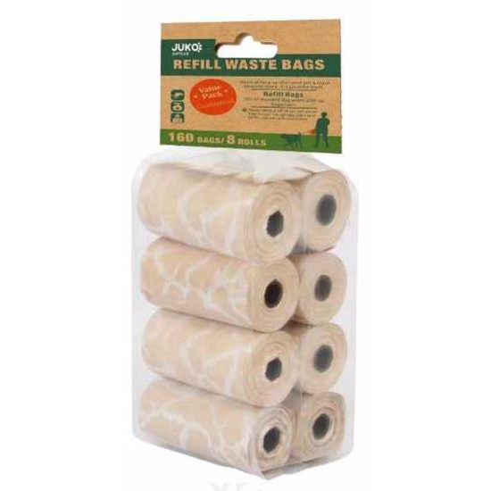 Higieniniai maišeliai su citrinos kvapiu JUKO (8x20 vnt)