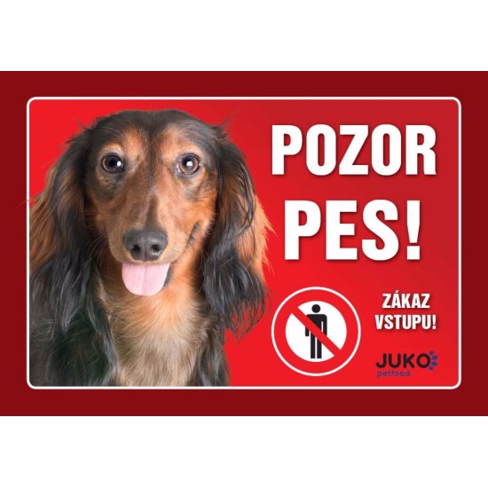 Tag plastikinis taksas ilgaplaukis rudas