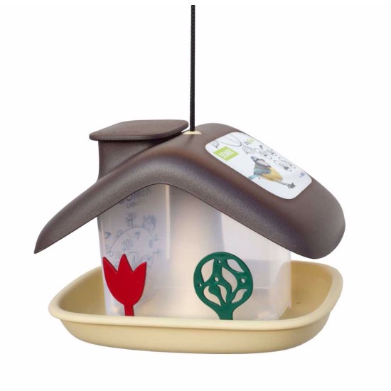 Tiektuvas lauko namas plastikas rudas