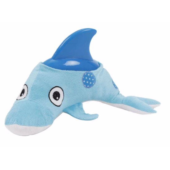 Žaislas šunims - pliušinis delfinas su guma 31x16cm