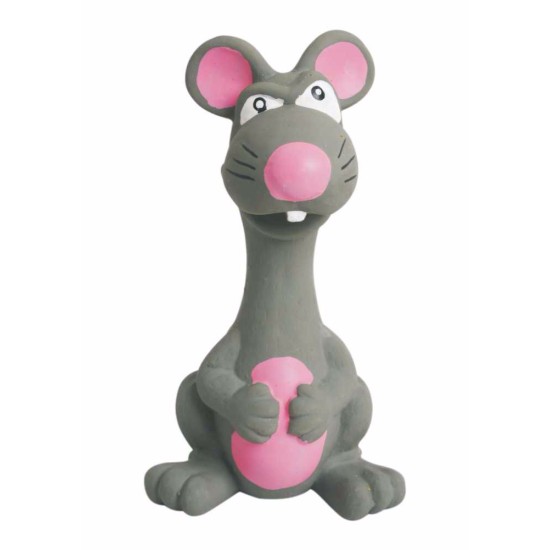 Lateksinis žaislas su garsu - gyvulinis pilka 15 cm