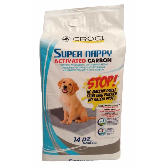 Vienkartinė palutė Super Nappy Carbon 57 x 54 cm (14 vnt.)