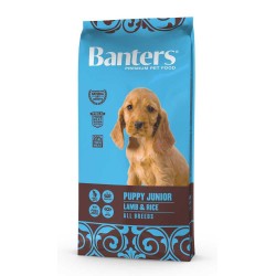 Sausas šunų maistas Banters Puppy Junior Lamb & Rice jauniems su ėriena ir ryžiais, 15 kg