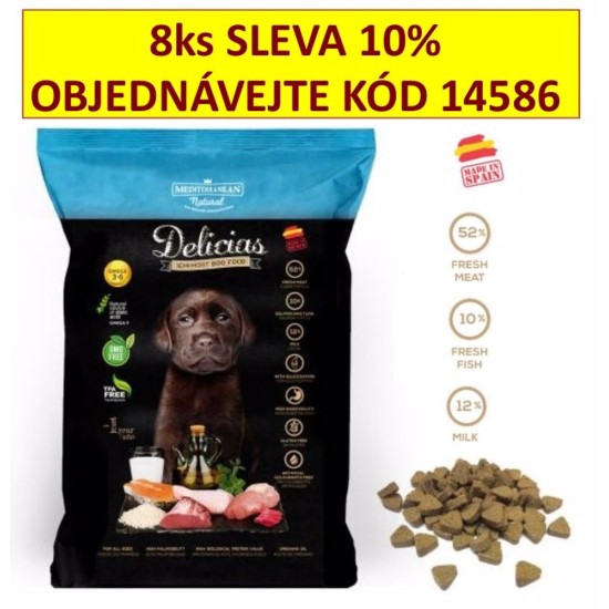Sausas šunų maistas Delicias Dog Puppy Soft pusiau minkštas, 800 g