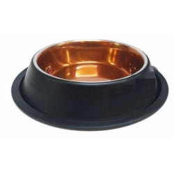 Dubenėlis iš nerūdijančio plieno stabilus juodas/varis 0,9 l