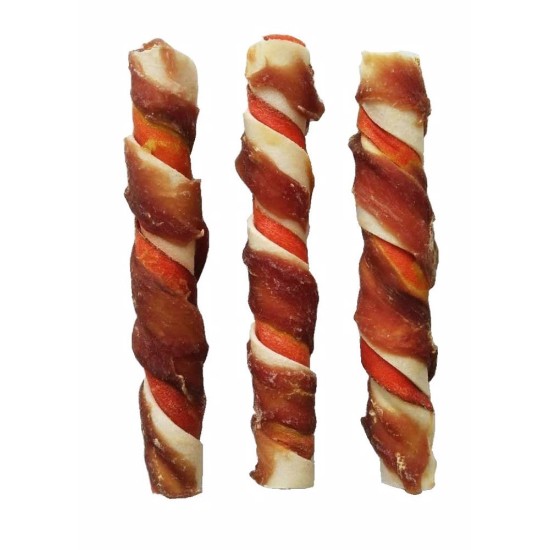 Skanėstas iš buivolo odos suktas su antiena mėsa JUKO Užkandžiai 12,5 cm (20 vnt)