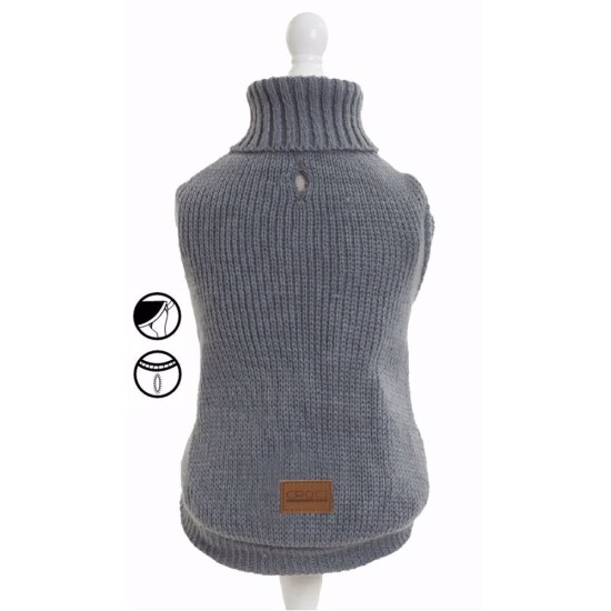 Megztinis šunims pilkos spalvos, 25 cm