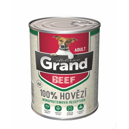 Grand deluxe šuo suaugusiųjų 100 % su jautiena konservai 820 g