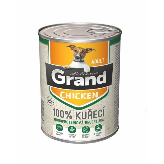 Grand deluxe šuo suaugęs 100 % vištiena konservas 820 g Grand deluxe šuo suaugęs 100 % vištiena konservas 820 g