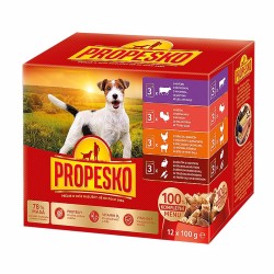 Konservai šunims PROPESKO Dog chicken/lamb, turkey, rabbit with carrots, pocket 12x100 g Konservai šunims PROPESKO Dog chicken/lamb, turkey, rabbit with carrots, pocket 12x100 g
