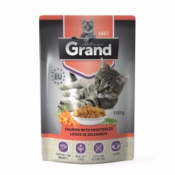 Grand deluxe Cat lašiša su daržovėmis maišelis 100 g Grand deluxe Cat lašiša su daržovėmis maišelis 100 g