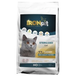 Sausas kačių maistas IRONpet Cat Sterilized Turkey su kalakutiena, 12 kg Sausas kačių maistas IRONpet Cat Sterilized Turkey su kalakutiena, 12 kg