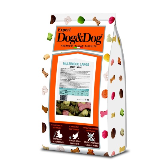 Dog & Dog Expert Multibisco dideli sausainiai 15 kg Dog & Dog Expert Multibisco dideli sausainiai 15 kg