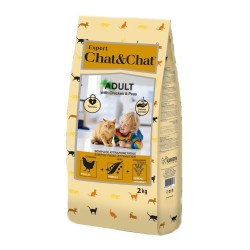 Chat&Chat Ekspertas Suaugusiųjų Vištiena & Žirniai 2 kg