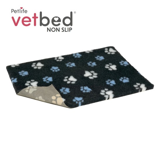Vetbed neslystančios / Drybed Graphit  mėlynos baltos paketai DELUXE 75 x 50 cm, plaukai 30 mm