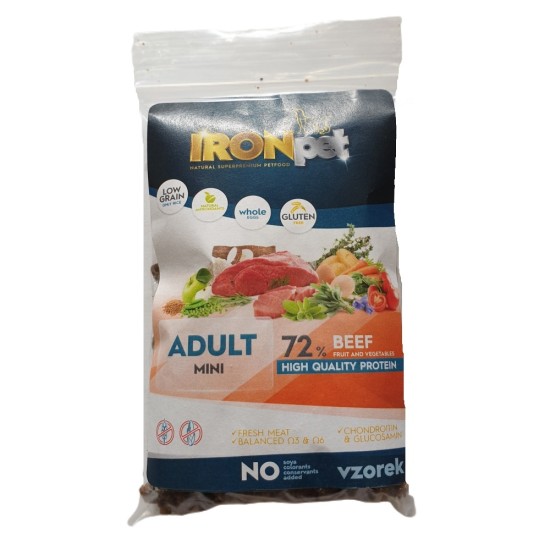Mėginukas IRONpet Dog Mini Adult Beef su jautiena, 70 g Mėginukas IRONpet Dog Mini Adult Beef su jautiena, 70 g