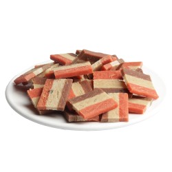 JUKO užkandžiai tunas menkė & lašiša maža filė 250 g JUKO užkandžiai tunas menkė & lašiša maža filė 250 g