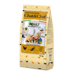Chat & Chat Expert Suaugusiųjų Vištiena & Žirniai 14 kg
