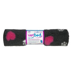 Vetbed neslystantis / Drybed grafitas rožinė širdelė DELUXE 75 x 50 cm plaukai 30 mm Vetbed neslystantis / Drybed grafitas rožinė širdelė DELUXE 75 x 50 cm plaukai 30 mm