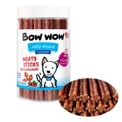 Skanėstai šunims BOW WOW Jelly snack, su jautiena ir kolagenu, 20 vnt. Skanėstai šunims BOW WOW Jelly snack, su jautiena ir kolagenu, 20 vnt.