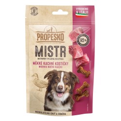 Skanėstas šunims PROPESKO Dog Master soft duck bones GF su antiena, 90 g Skanėstas šunims PROPESKO Dog Master soft duck bones GF su antiena, 90 g