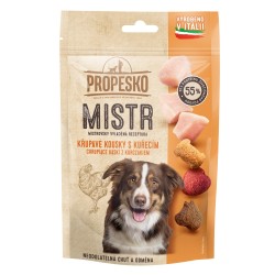 Skanėstai šunims PROPESKO Dog Master crispy pieces with chicken su vištiena, 60 g Skanėstai šunims PROPESKO Dog Master crispy pieces with chicken su vištiena, 60 g