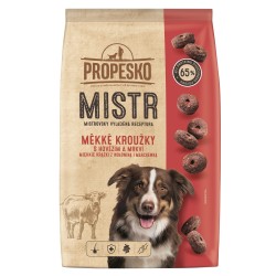 Sausas šunų maistas PROPESKO Dog Master Adult soft rings with beef su jautiena, 1.5 kg Sausas šunų maistas PROPESKO Dog Master Adult soft rings with beef su jautiena, 1.5 kg