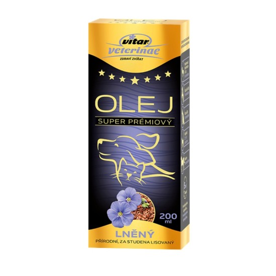 Vitar Veterinae Sėmenų aliejus 200 ml