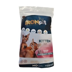 Sauso kačiukų maisto mėginukas IRONpet Cat Kitten Beef su jautiena, 70g Sauso kačiukų maisto mėginukas IRONpet Cat Kitten Beef su jautiena, 70g