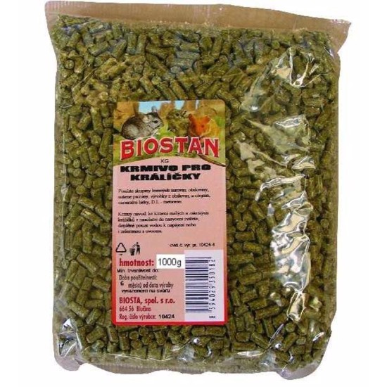 BIOSTAN triušiams granuliacija 1 kg