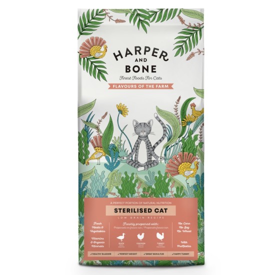 Harper and Bone Cat Sterilizuotos fermos skoniai 5 kg Harper and Bone Cat Sterilizuotos fermos skoniai 5 kg