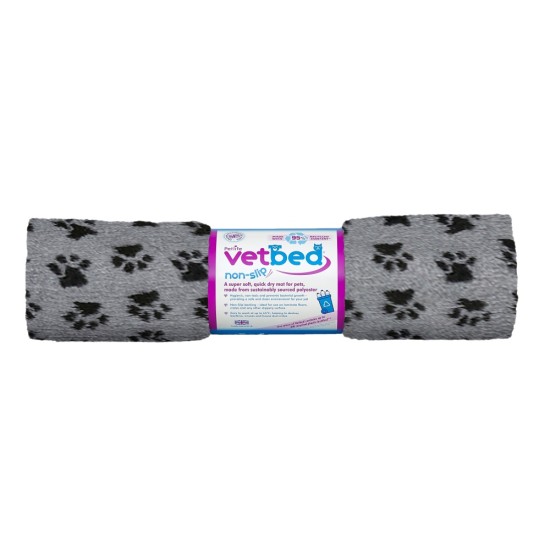Vetbed neslystantis / Drybed pilkas pakingas 75 x 50 cm DELUXE plaukai 30 mm Vetbed neslystantis / Drybed pilkas pakingas 75 x 50 cm DELUXE plaukai 30 mm