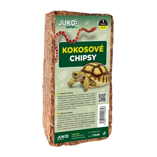 Kokoso drožlės briketai JUKO 550 g Kokoso drožlės briketai JUKO 550 g
