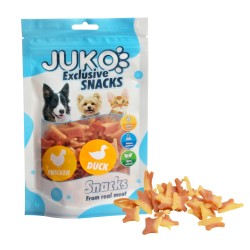 Skanėstai šunims JUKO Snacks Chicken & Duck Chips vištienos ir antienos traškučiai, 70 g Skanėstai šunims JUKO Snacks Chicken & Duck Chips vištienos ir antienos traškučiai, 70 g
